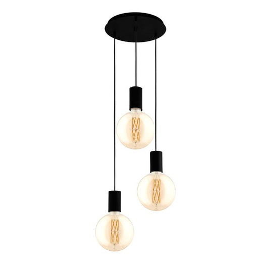 Candeeiro de teto suspenso minimalista preto POZUETA EGLO