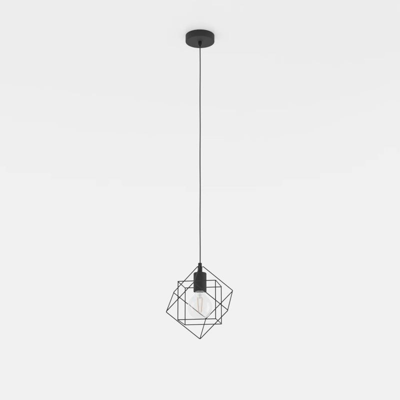Carregue imagem no visualizador da galeriaCandeeiro de teto com estrutura em aço preto STRAITON EGLO
