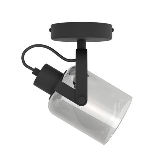 Foco de Parede com Vidro Vaporizado Preto BERREGAS EGLO