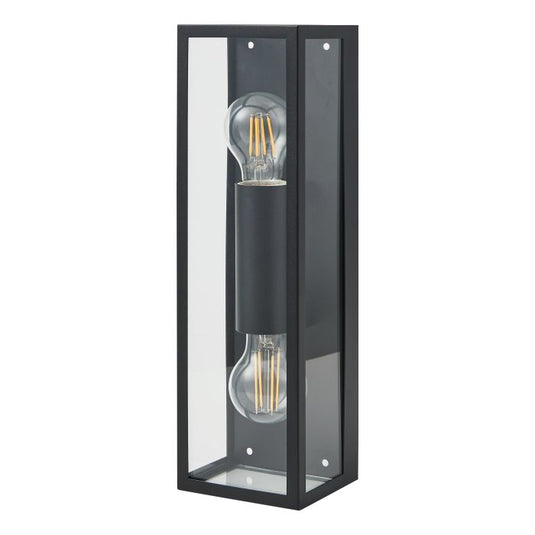 Aplique de Parede com Moldura de Metal Preto e Vidro Transparente AMEZOLA EGLO