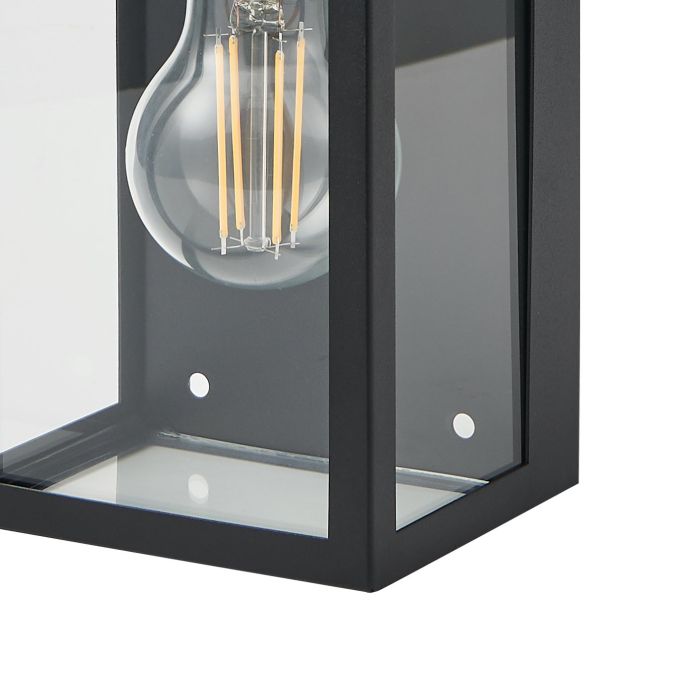 Cargue la imagen en el visor de la galería, Aplique de Parede com Moldura de Metal Preto e Vidro Transparente AMEZOLA EGLO

