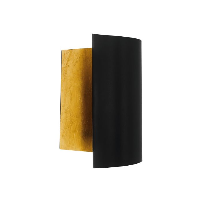 Load image into Gallery viewer, Aplique de Parede com Metal Preto e Folha de Ouro FALICETTO EGLO
