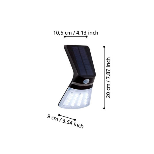 Aplique de Parede Exterior LED com Painel Solar LAMOZZO 1 EGLO