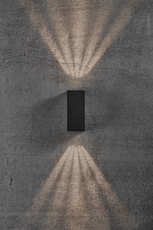 Aplique de Parede Exterior Preto ASBOL KUBI NORDLUX