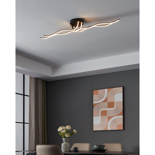 Plafon LED de Teto em Metal Preto RONCADE 1 EGLO