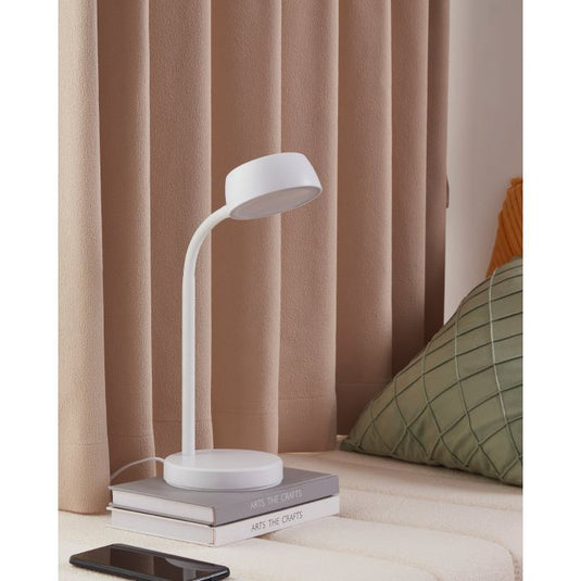 Candeeiro de Mesa LED em Plástico Branco CABALES EGLO