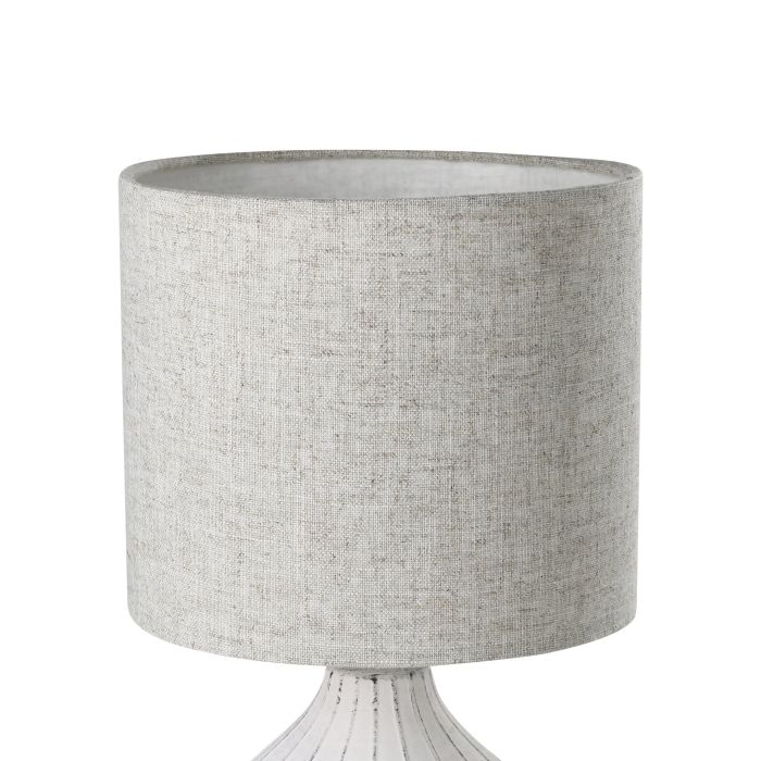 Chargez l'image dans la visionneuse de la galerie, Candeeiro de Mesa com Base em Cerâmica e Abajur de Tecido Castanho Pálido BELLARIVA 3 EGLO
