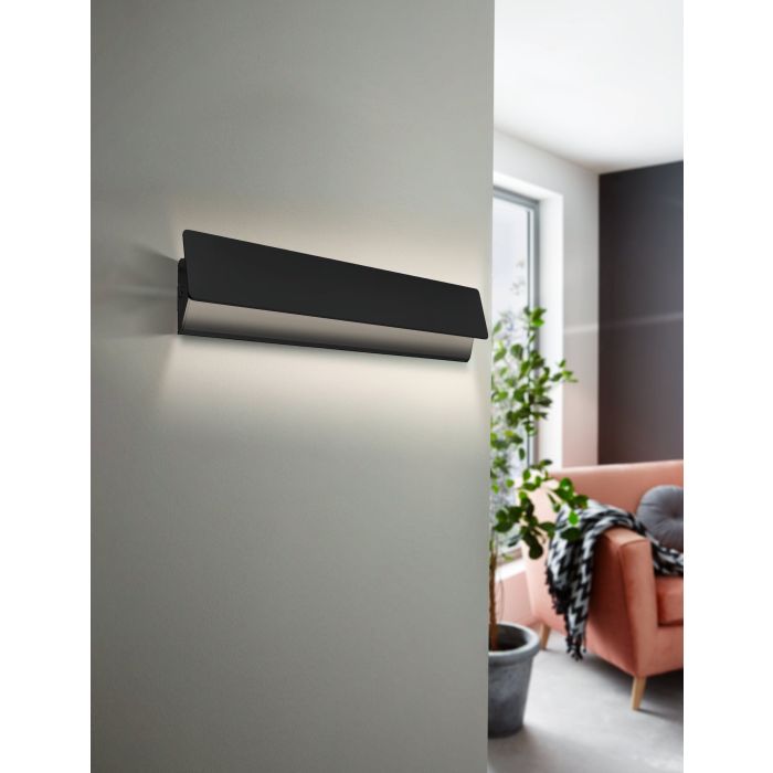 Cargue la imagen en el visor de la galería, Aplique de Parede LED com Painel Giratório Preto ZUBIALDE EGLO
