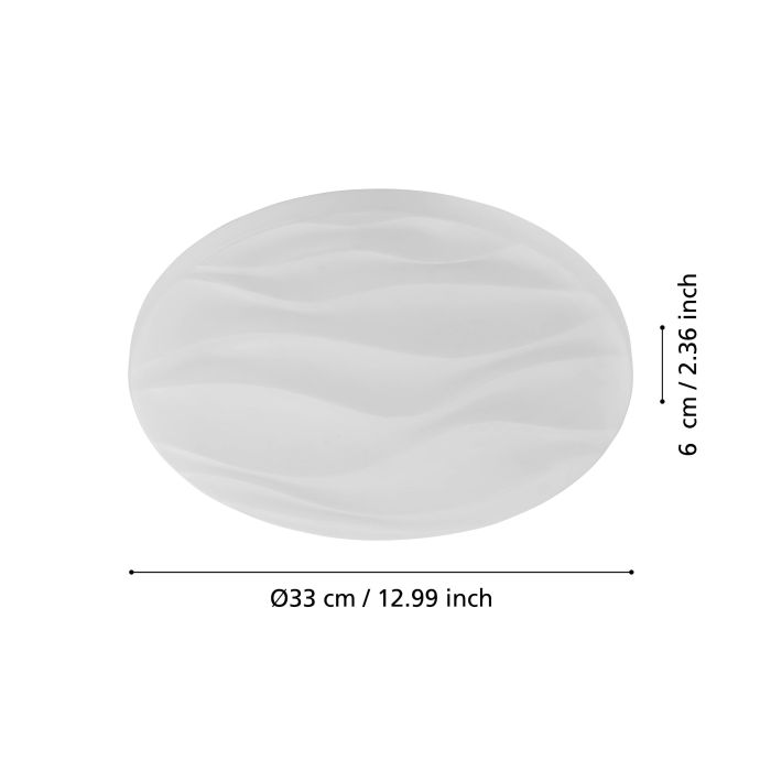 Carregue imagem no visualizador da galeriaPlafon LED com Design Ondulado Branco BENARIBA EGLO
