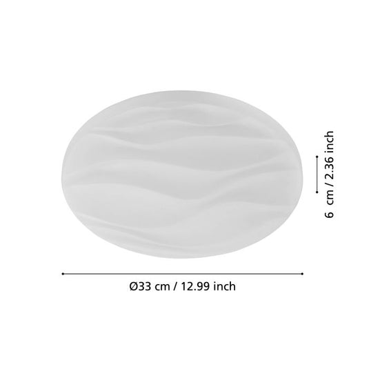Plafon LED com Design Ondulado Branco BENARIBA EGLO