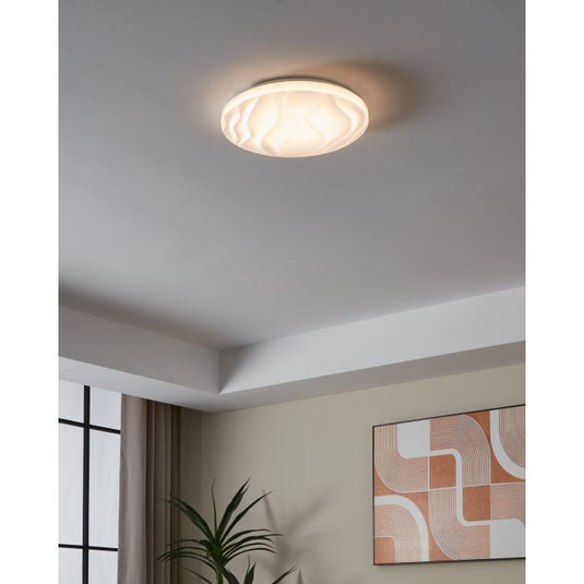 Plafon LED com Design Ondulado Branco BENARIBA EGLO