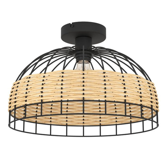Candeeiro de teto com rotim natural ANWICK EGLO