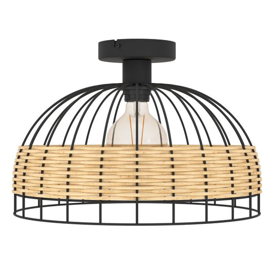 Candeeiro de teto com rotim natural ANWICK EGLO