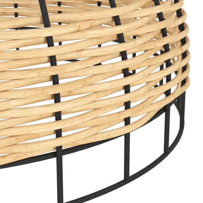 Carregue imagem no visualizador da galeriaCandeeiro de teto com rotim natural ANWICK EGLO
