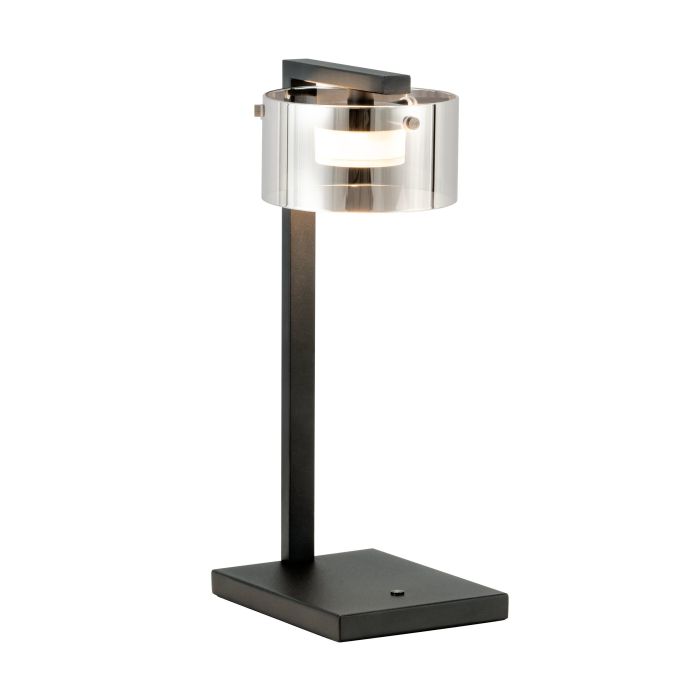 Chargez l'image dans la visionneuse de la galerie, Candeeiro de Mesa LED com Base de Metal Preto e Vidro Fumado COPILLOS EGLO
