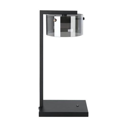 Candeeiro de Mesa LED com Base de Metal Preto e Vidro Fumado COPILLOS EGLO