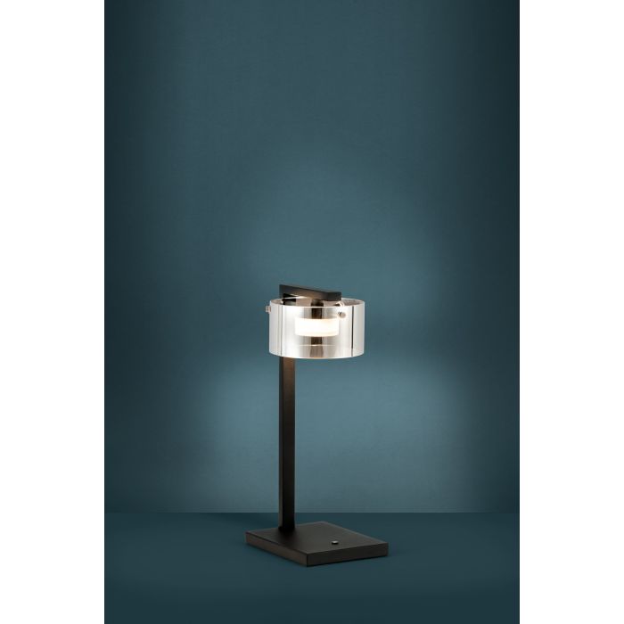 Chargez l'image dans la visionneuse de la galerie, Candeeiro de Mesa LED com Base de Metal Preto e Vidro Fumado COPILLOS EGLO
