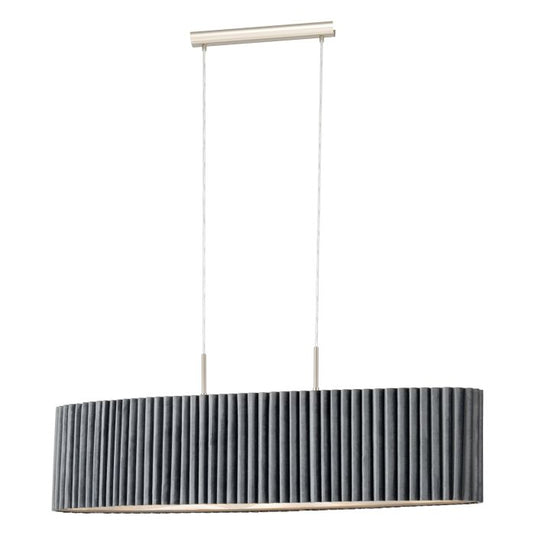 Candeeiro de teto com abajur oval em veludo cinzento TAMARESCO EGLO