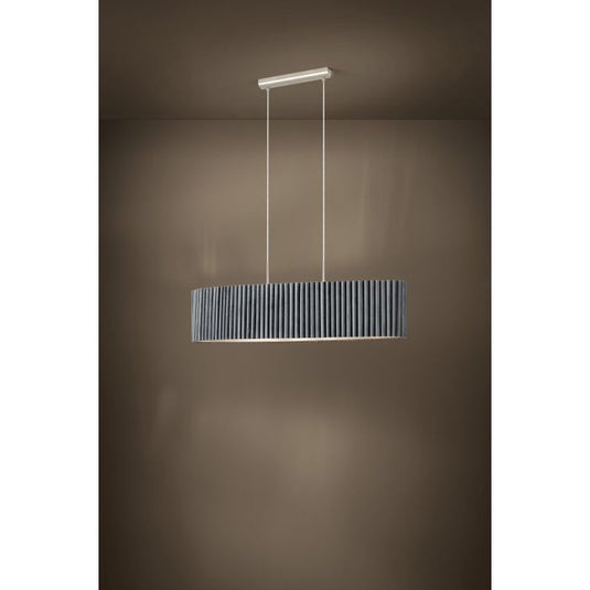 Candeeiro de teto com abajur oval em veludo cinzento TAMARESCO EGLO