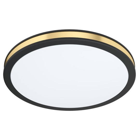 PESCAITO Plafon LED EGLO Preto e Dourado 65cm