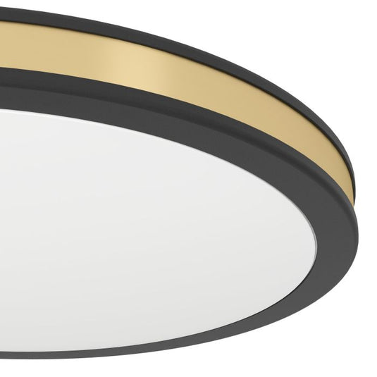 PESCAITO Plafon LED EGLO Preto e Dourado 65cm