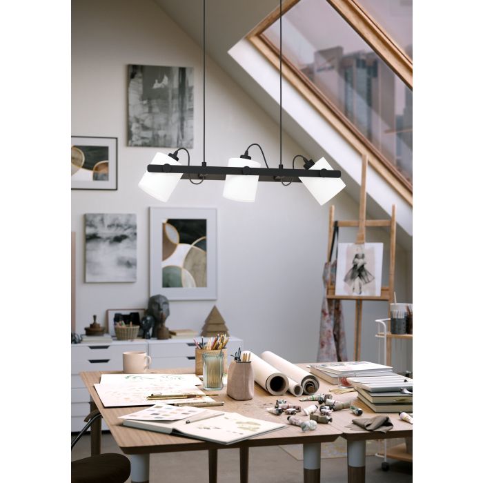 Load image into Gallery viewer, Candeeiro de teto com estrutura de madeira e metal HORNWOOD 1 EGLO
