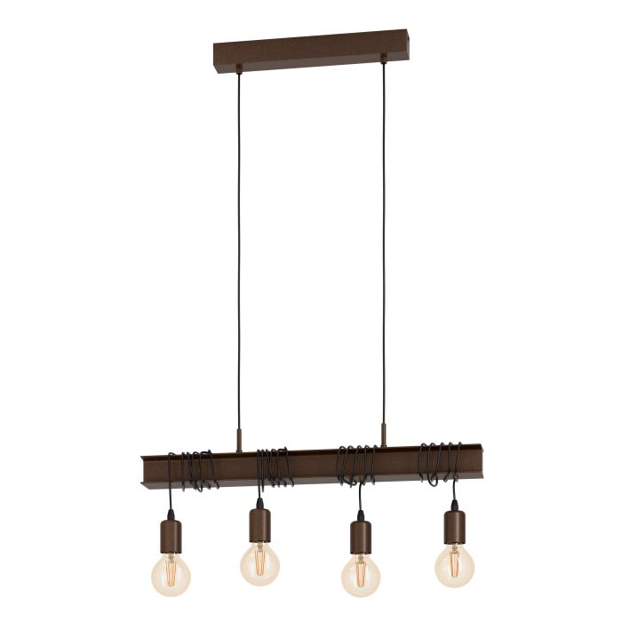 Carregue imagem no visualizador da galeriaCandeeiro de teto suspenso com 4 lâmpadas TOWNSHEND EGLO
