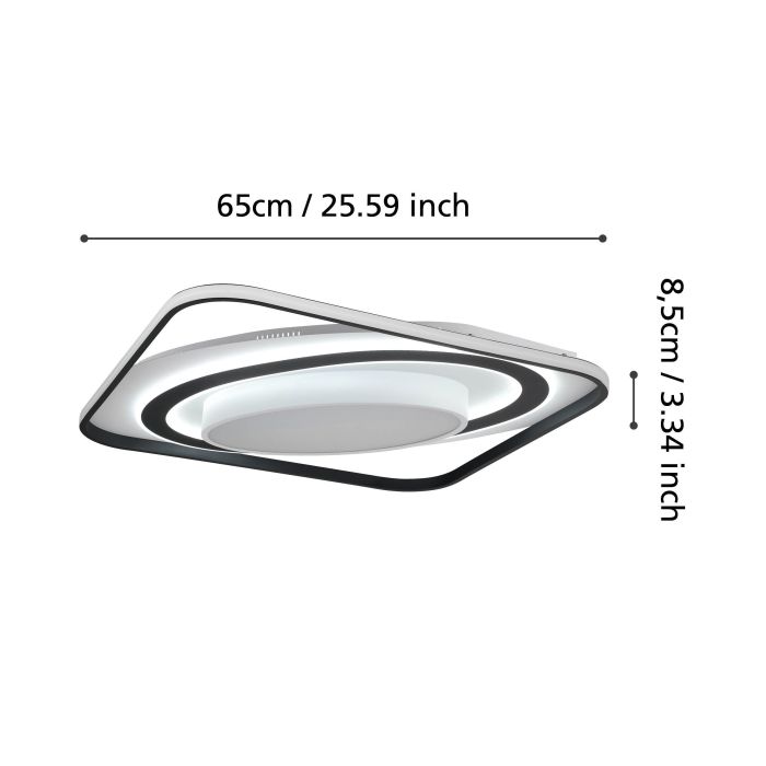 Carregue imagem no visualizador da galeriaCandeeiro de teto LED com formas geométricas BENALAURIA EGLO
