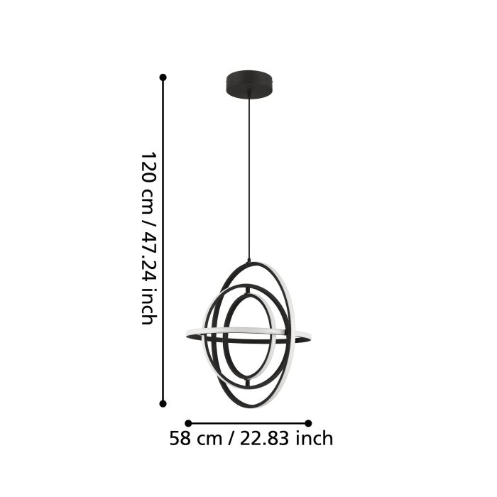 Load image into Gallery viewer, Candeeiro de teto suspenso com LEDs ajustáveis RETORNIO EGLO
