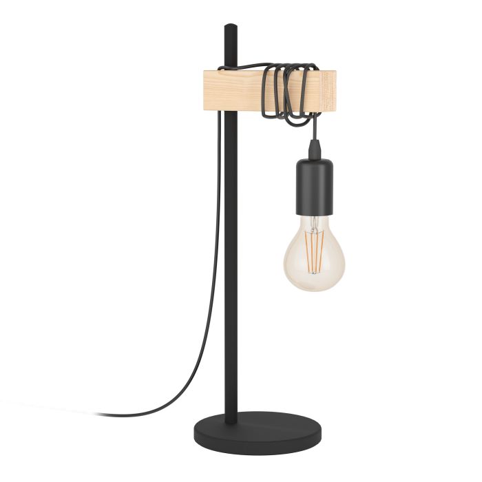 Load image into Gallery viewer, Candeeiro de Mesa com Madeira de Pinho e Metal TOWNSHEND EGLO
