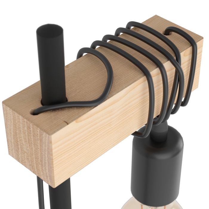 Load image into Gallery viewer, Candeeiro de Mesa com Madeira de Pinho e Metal TOWNSHEND EGLO
