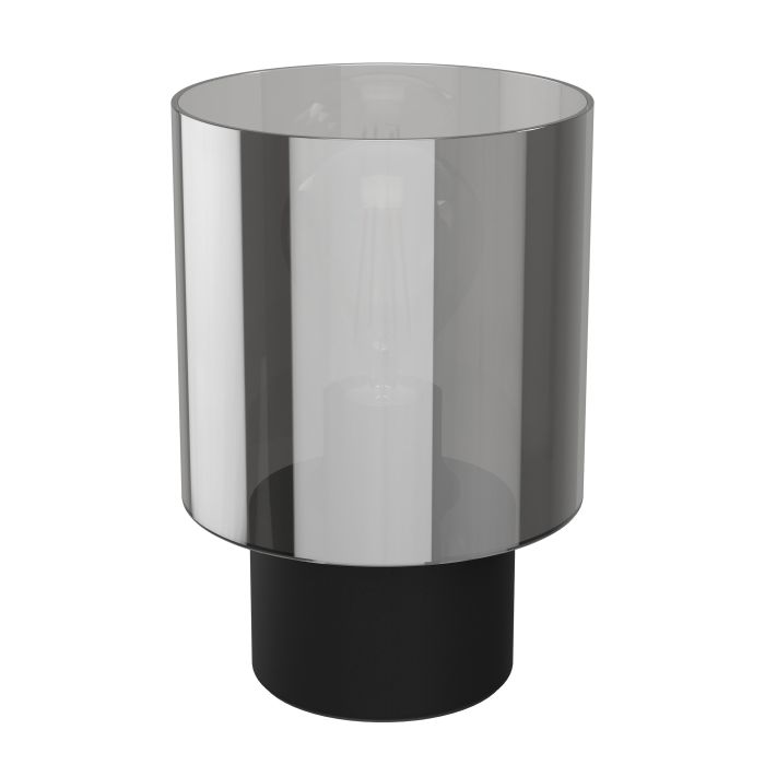 Load image into Gallery viewer, Candeeiro de Mesa com Cilindro de Vidro Preto Fumado GOROSIBA EGLO
