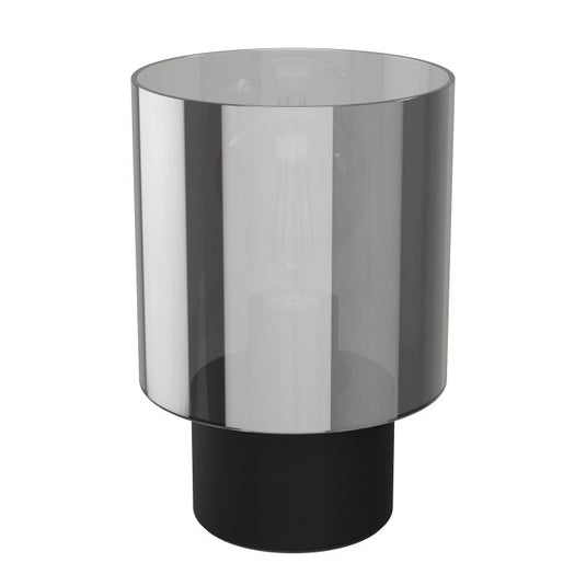 Candeeiro de Mesa com Cilindro de Vidro Preto Fumado GOROSIBA EGLO
