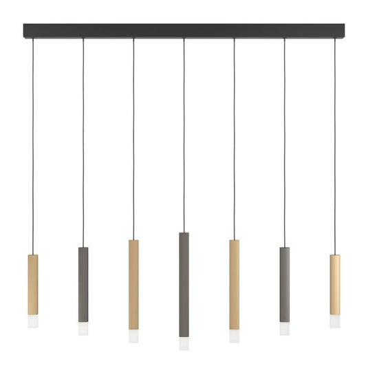 Candeeiro de teto suspenso com LED dourado e castanho ESTANTERIOS EGLO