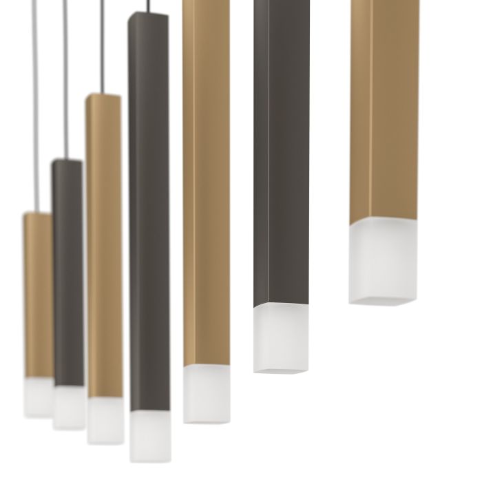 Load image into Gallery viewer, Candeeiro de teto suspenso com LED dourado e castanho ESTANTERIOS EGLO
