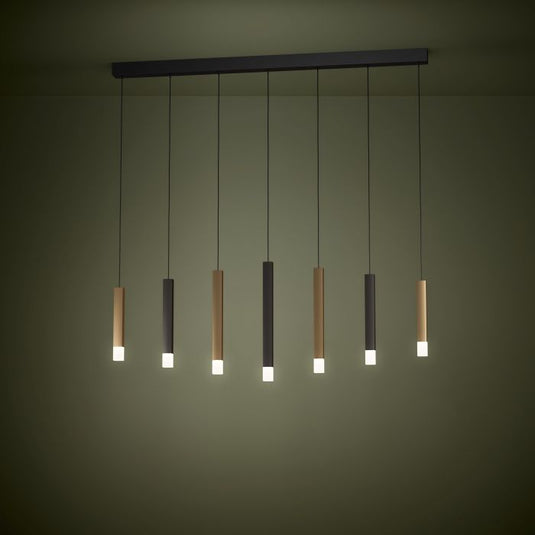 Candeeiro de teto suspenso com LED dourado e castanho ESTANTERIOS EGLO