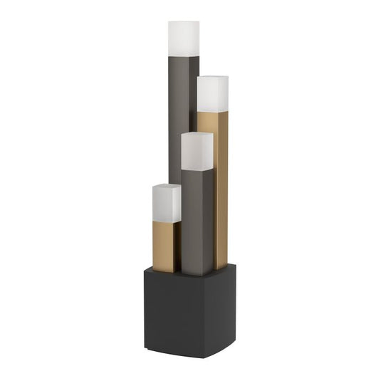 Candeeiro de Mesa LED com Base de Metal Preto e Dourado ESTANTERIOS EGLO