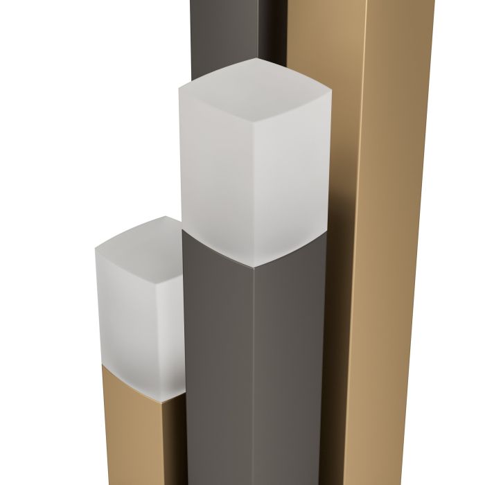 Carregue imagem no visualizador da galeriaCandeeiro de Mesa LED com Base de Metal Preto e Dourado ESTANTERIOS EGLO
