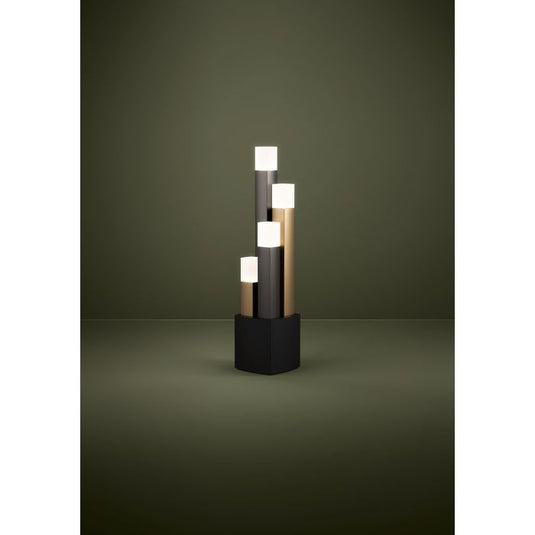 Candeeiro de Mesa LED com Base de Metal Preto e Dourado ESTANTERIOS EGLO