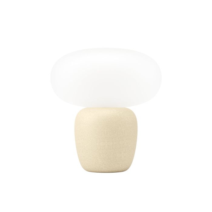 Chargez l'image dans la visionneuse de la galerie, Candeeiro de Mesa com Base Cerâmica Creme e Abajur de Vidro Branco CAHUAMA EGLO

