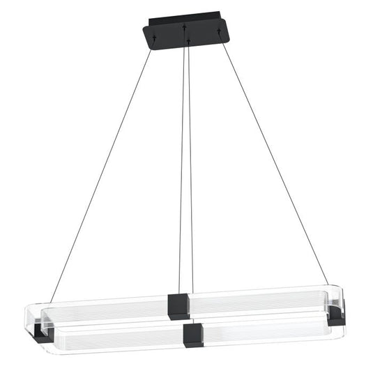 Candeeiro de teto LED com perfis ovais transparentes MOGETONELLO EGLO