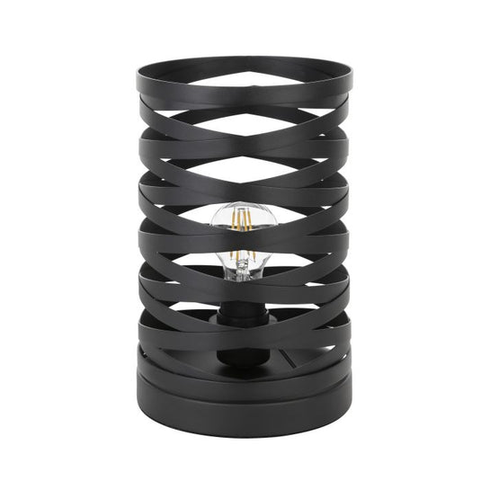 Candeeiro de Mesa com Abajur Metálico Preto CREMELLA EGLO