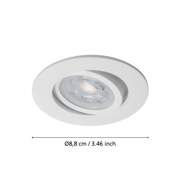 Cargue la imagen en el visor de la galería, Foco LED de Encastrar Alumínio Branco SALICETO-Z EGLO

