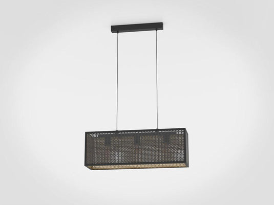 Candeeiro de teto com pormenores geométricos preto e dourado SALLICANO EGLO