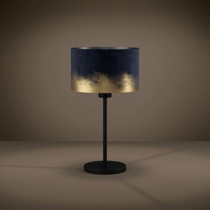 Load image into Gallery viewer, Candeeiro de Mesa com Abajur de Veludo Azul Escuro CASUARITA EGLO
