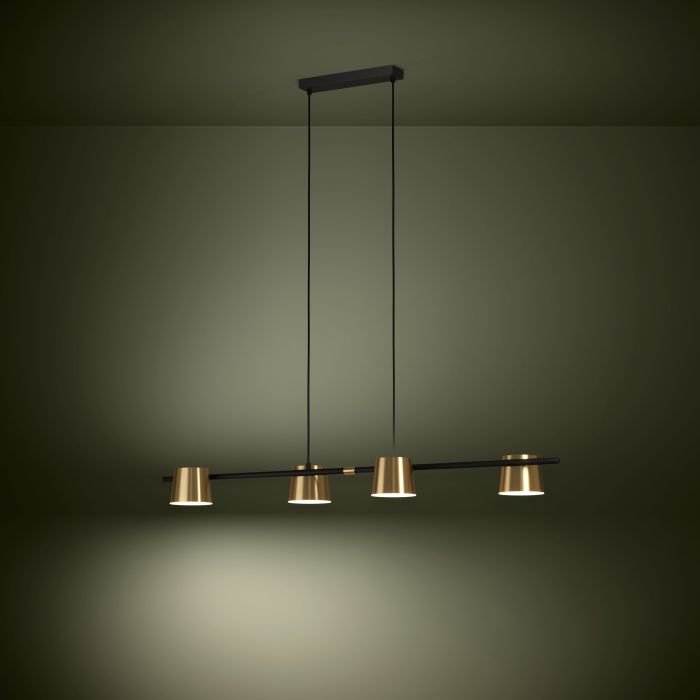 Load image into Gallery viewer, Candeeiro de teto suspenso com LED e latão escovado ALTAMIRA EGLO
