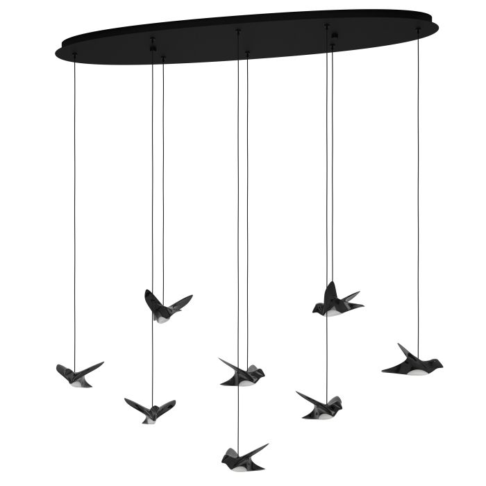 Carregue imagem no visualizador da galeriaCandeeiro de teto suspenso com pássaros LED PARATEBUENO EGLO
