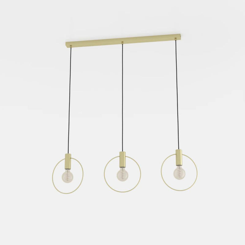 Carregue imagem no visualizador da galeriaCandeeiro de teto suspenso com anéis de latão MANIZALES EGLO
