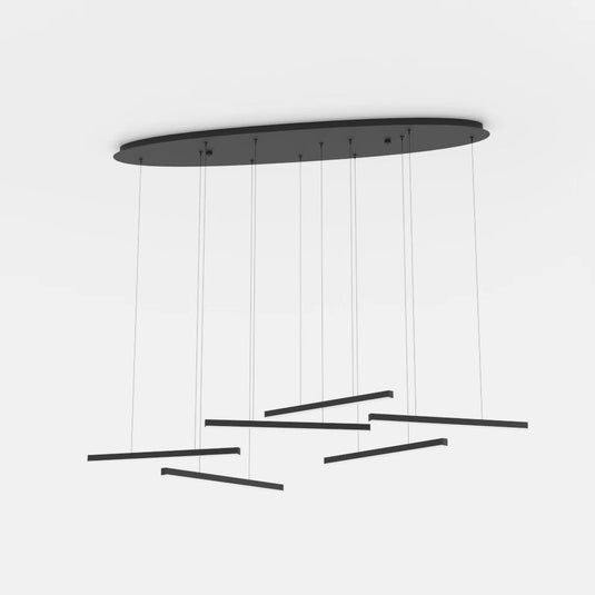 Candeeiro de teto suspenso LED com barras de luz em aço preto LINDOZA EGLO