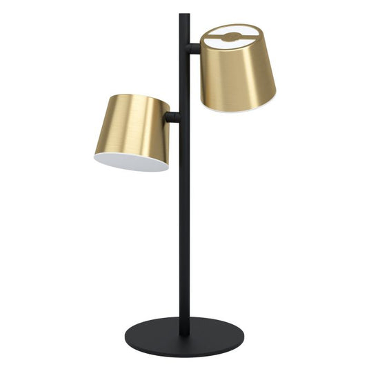 Candeeiro de mesa LED com base em aço e latão ALTAMIRA EGLO